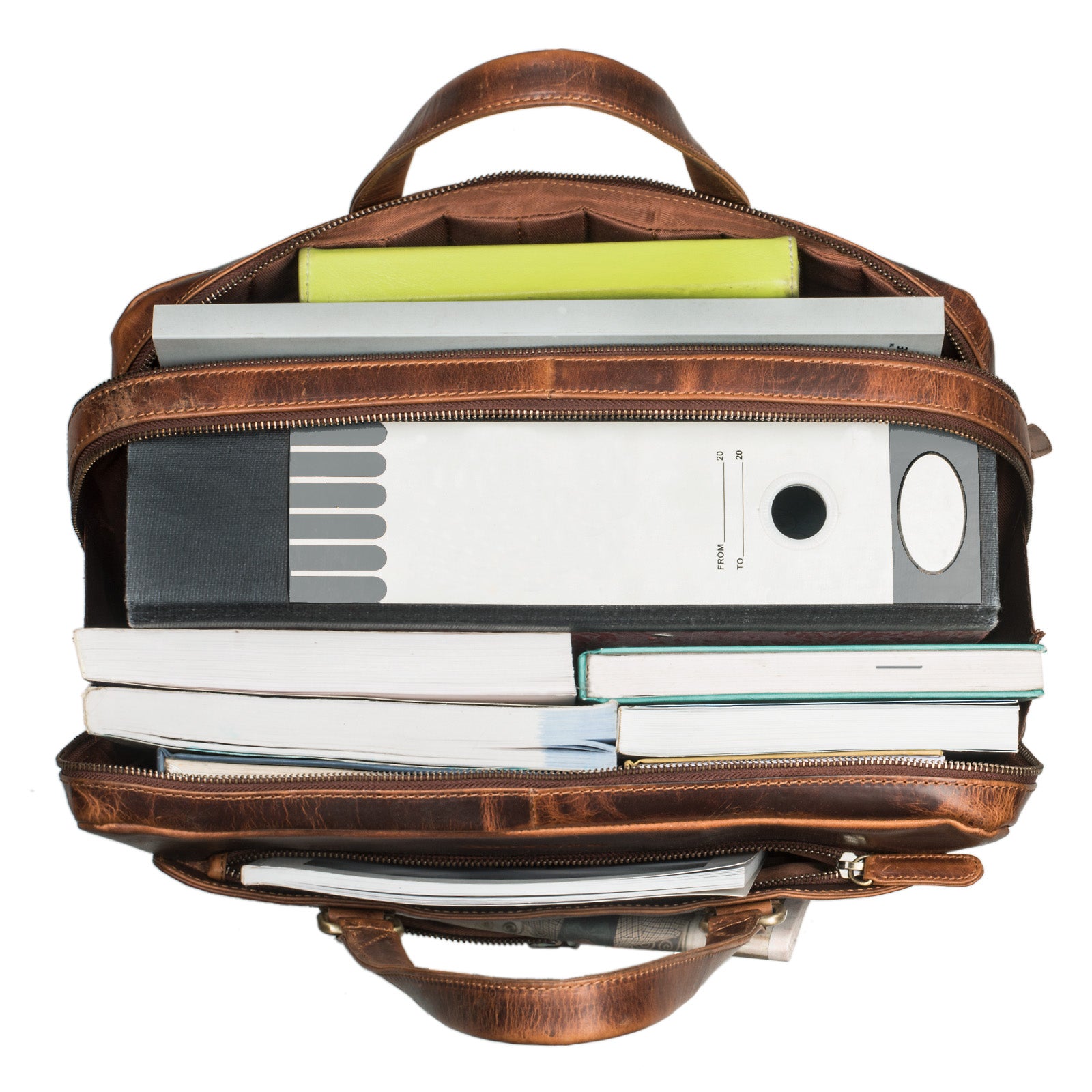 Business Ledertasche für Aktenordner
