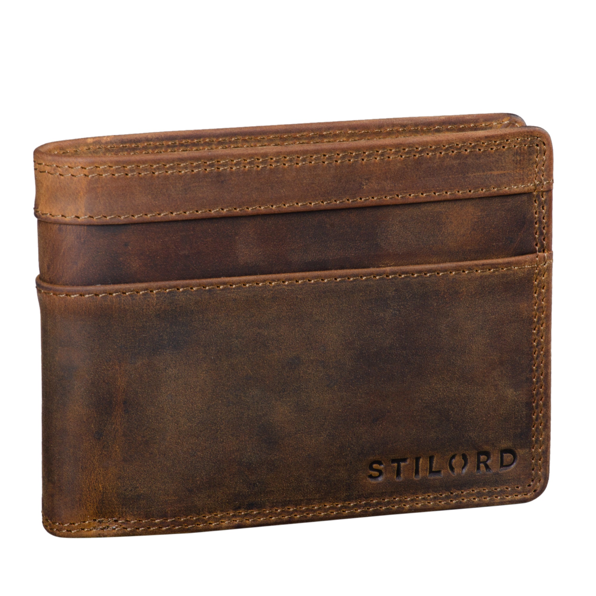  RFID Leder Brieftasche Herren Vintage