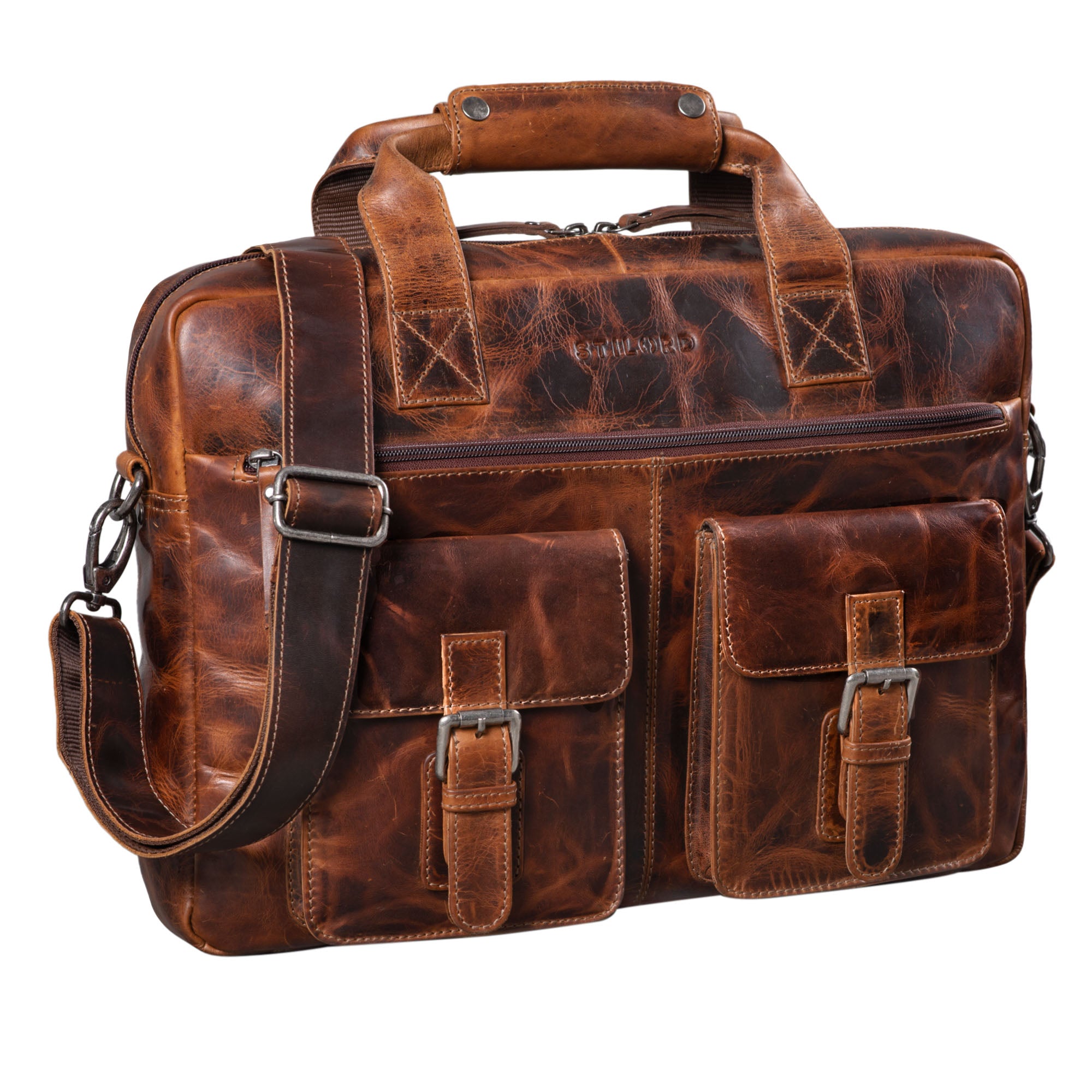 Laptoptasche Dokumententasche Männer Rot-Braun