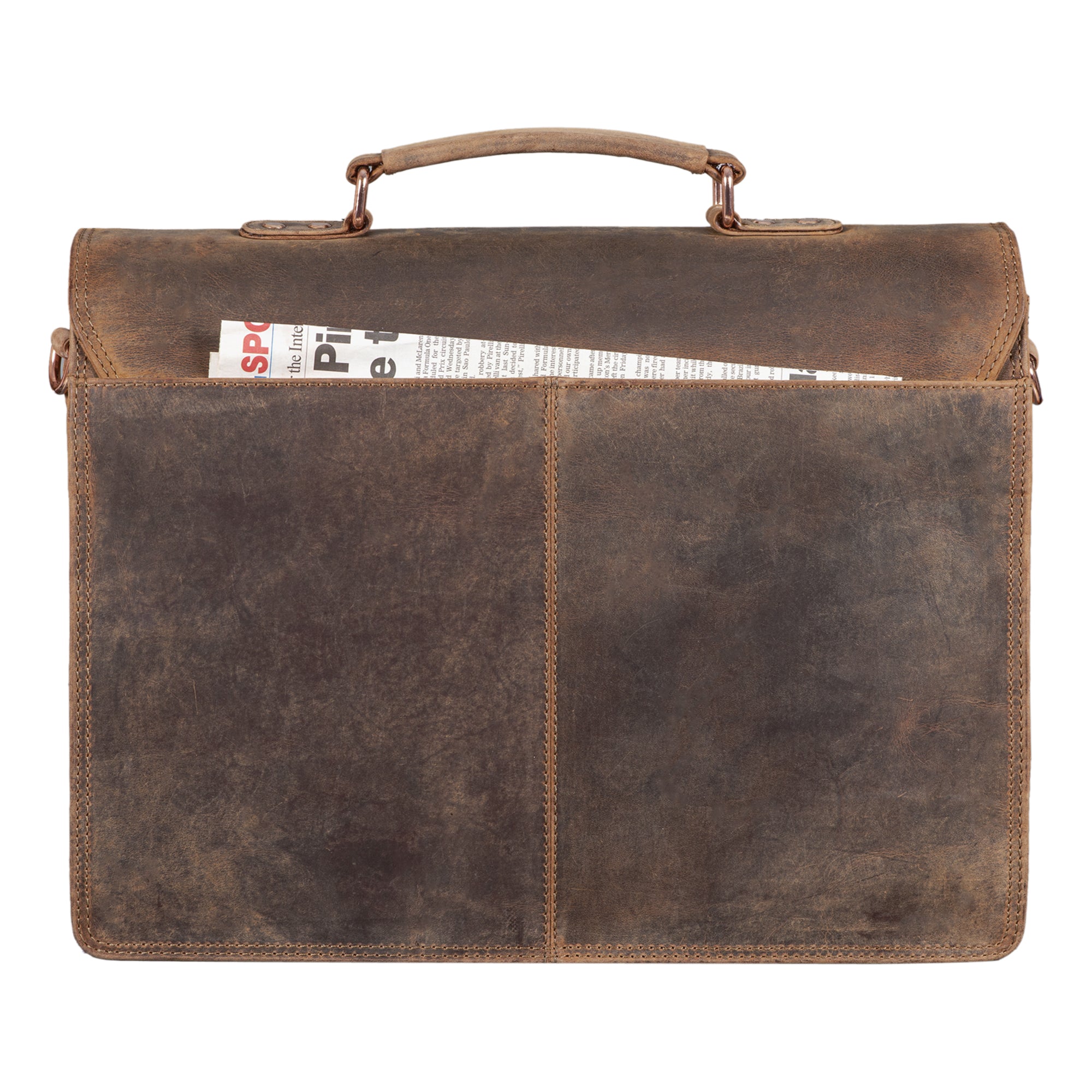 Schultertasche Herren Leder braun