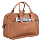 Ledertasche mit Schultergurt braun