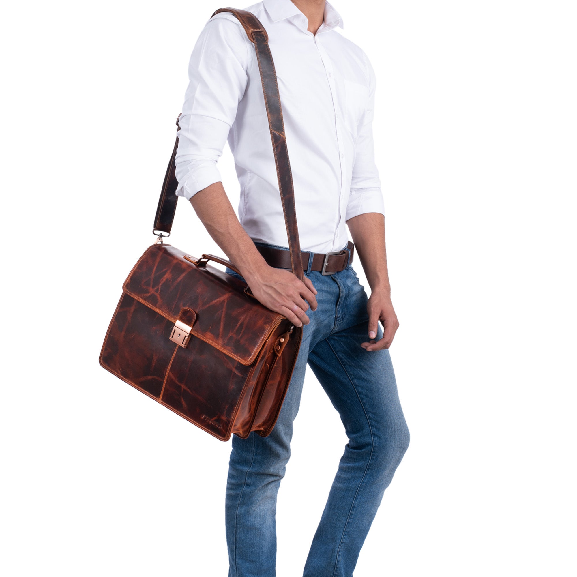 Lederarbeitstasche Leder braun