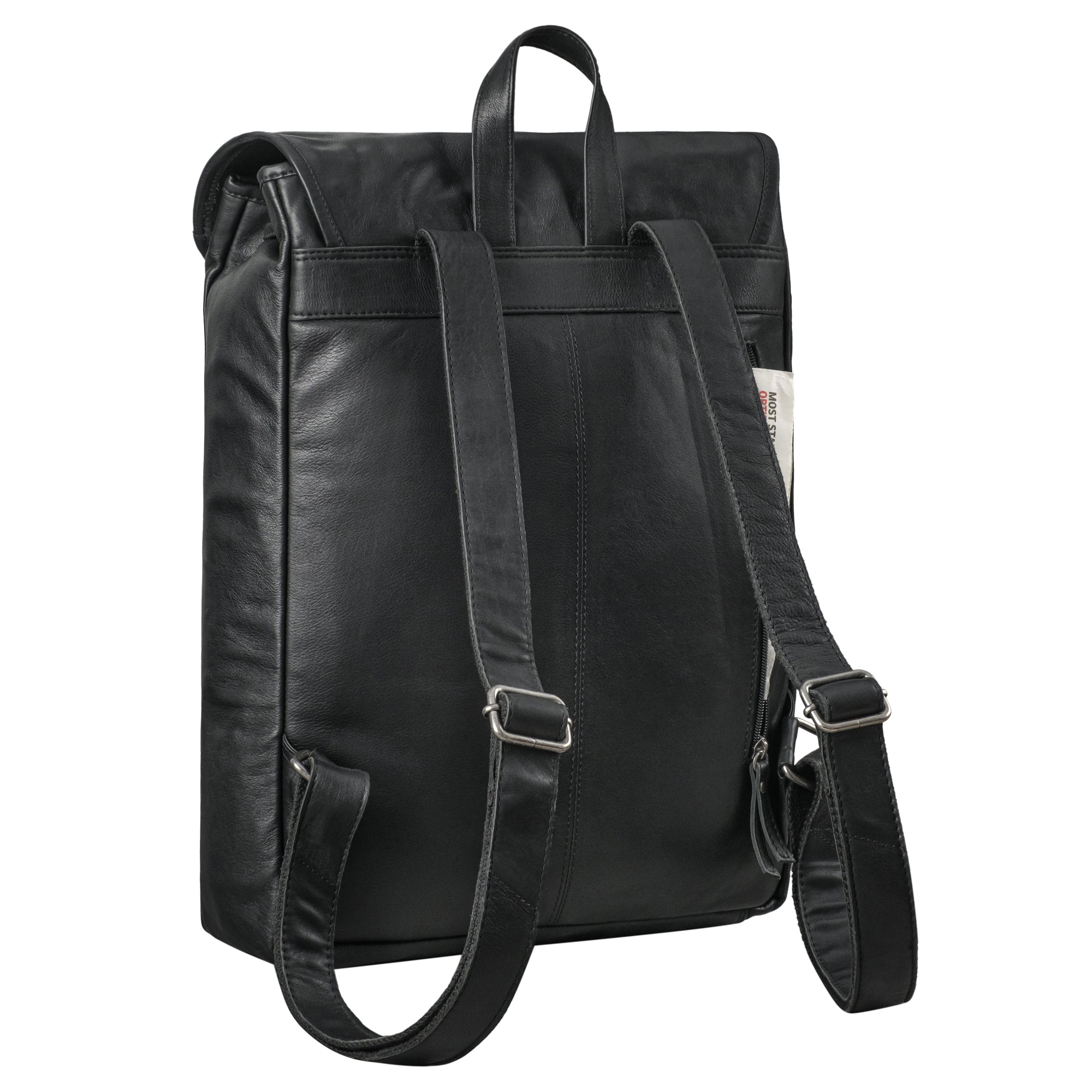 Vintage Rucksack Damen Leder schwarz