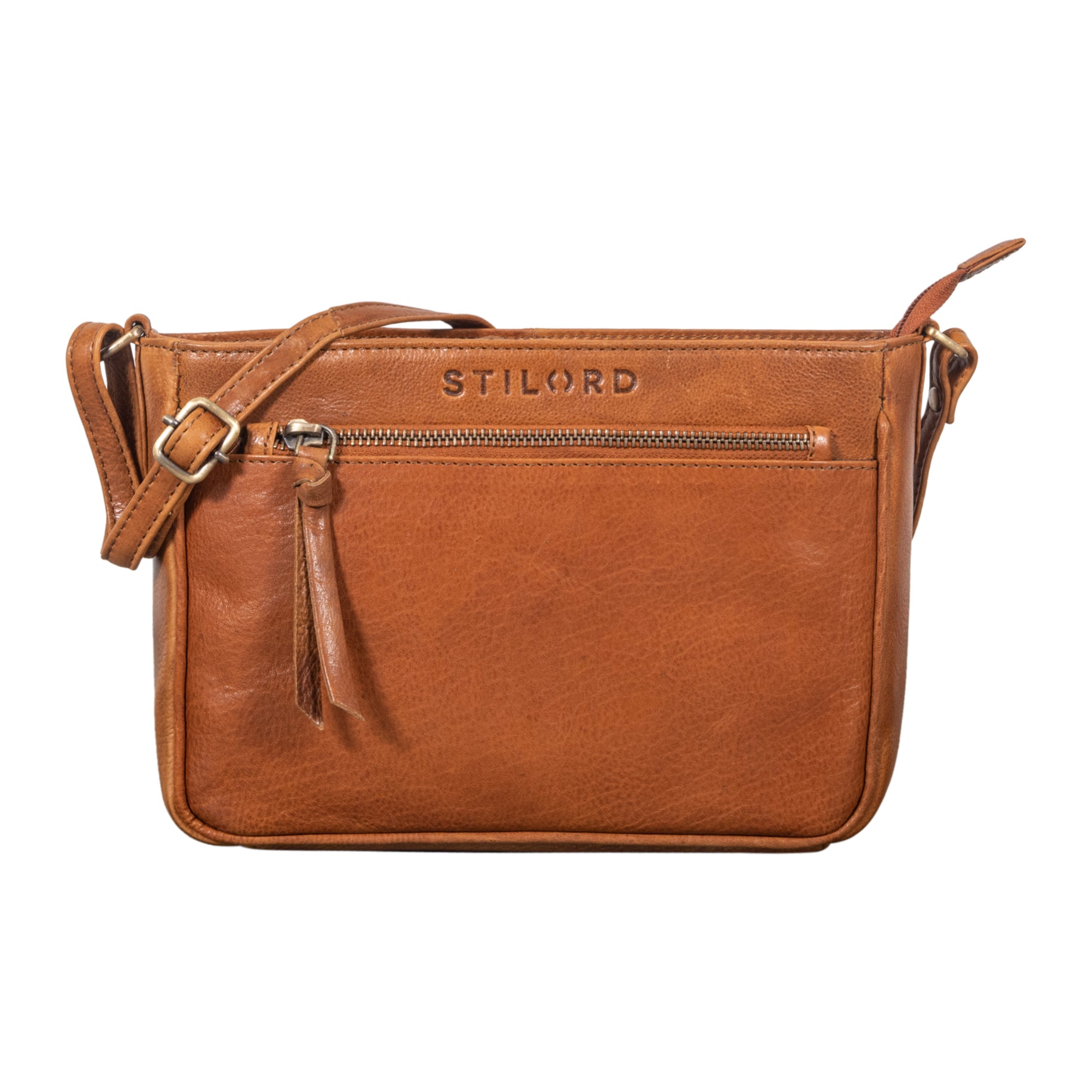 Damen lederhandtasche braun ausgehtasche