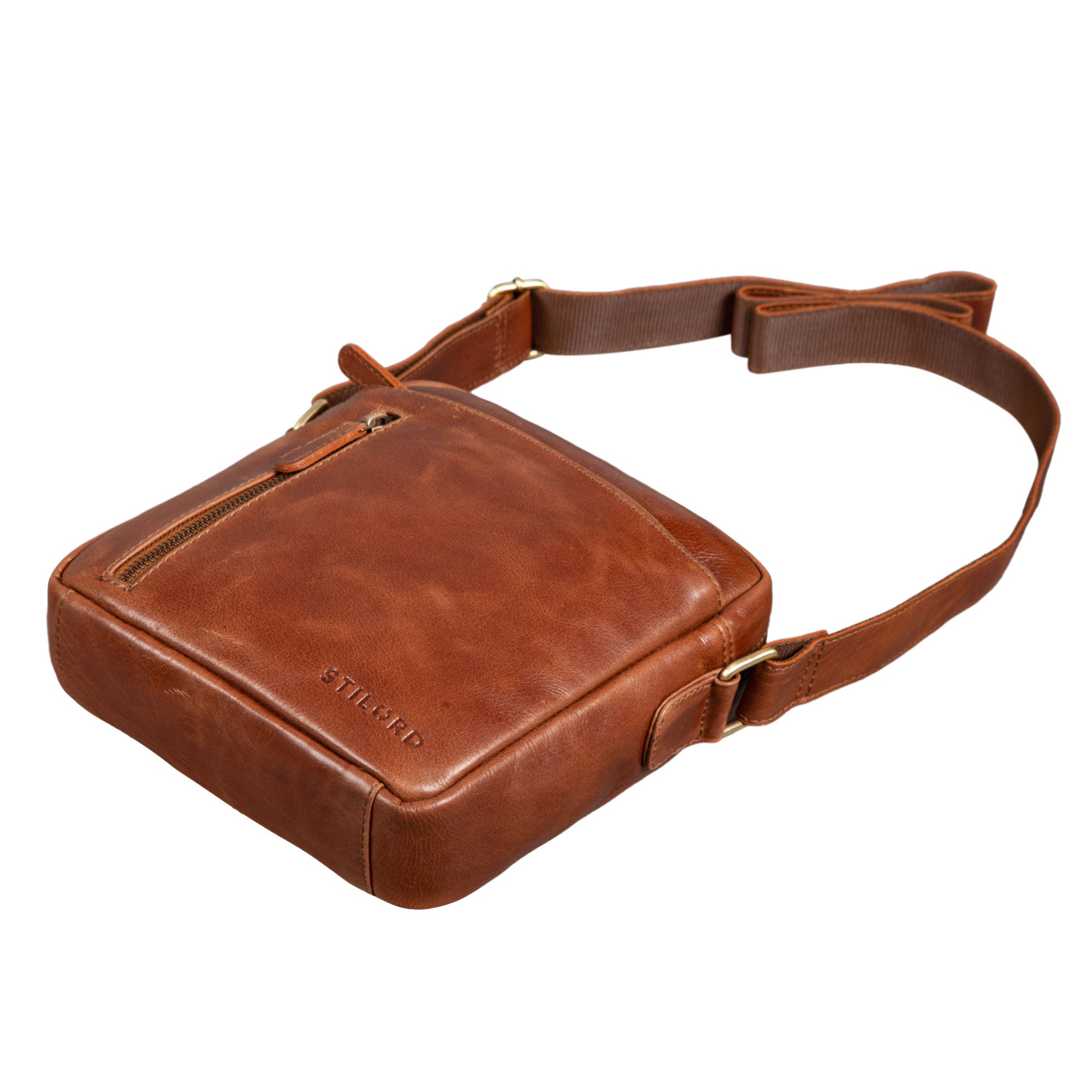 Kleine Ledertasche Freizeittasche braun