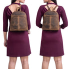 Brauner Vintage Rucksack Leder