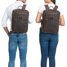 Rucksack Unisex braunes Leder