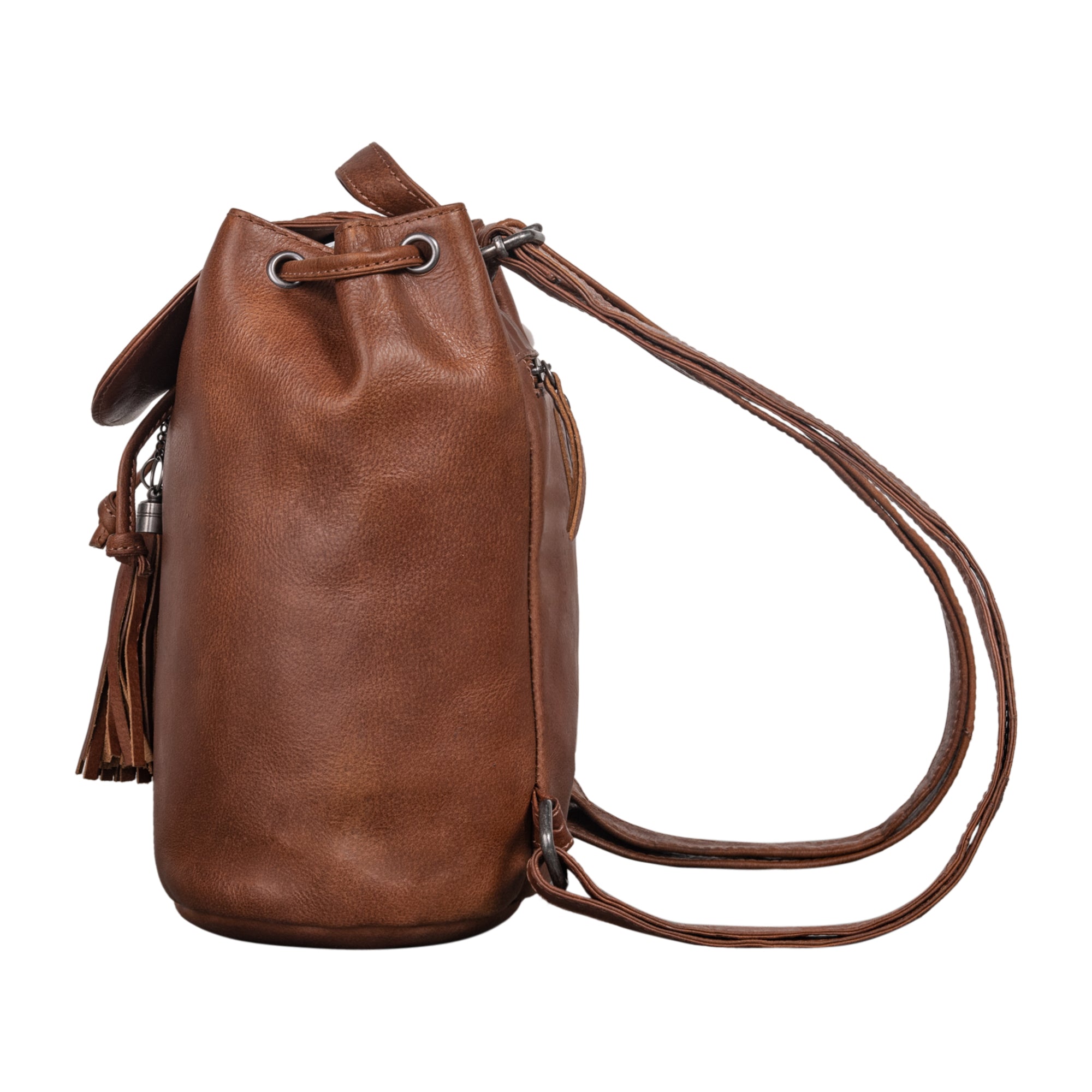 Rucksack handtasche echt leder braun
