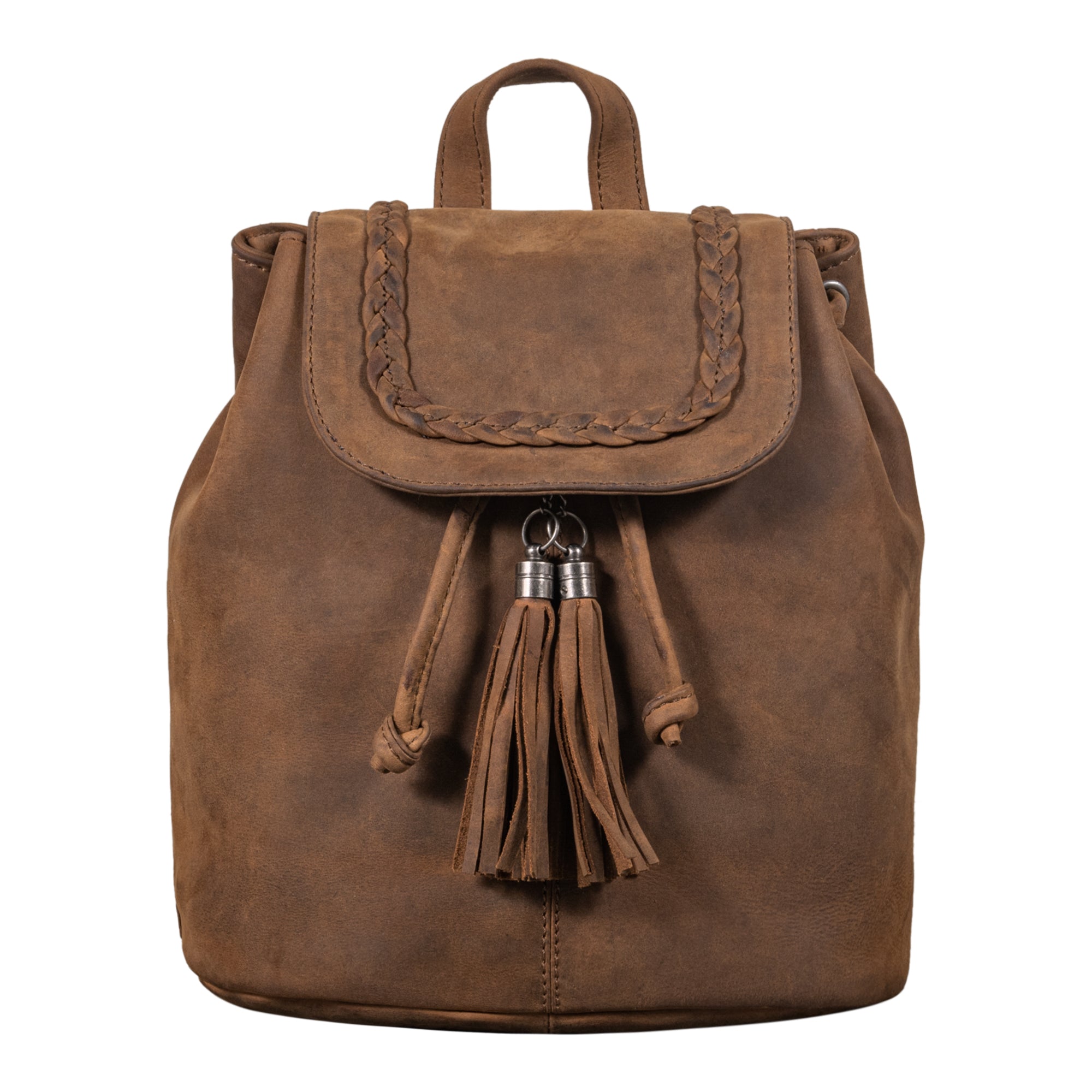 Vintage rucksack damen leder braun