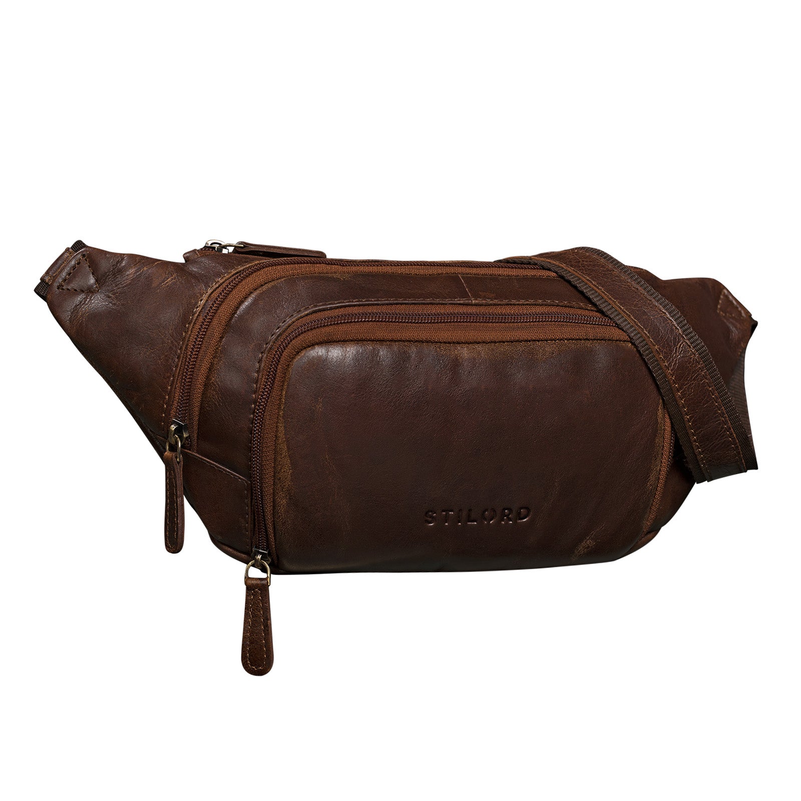 Brusttasche Used Look Leder