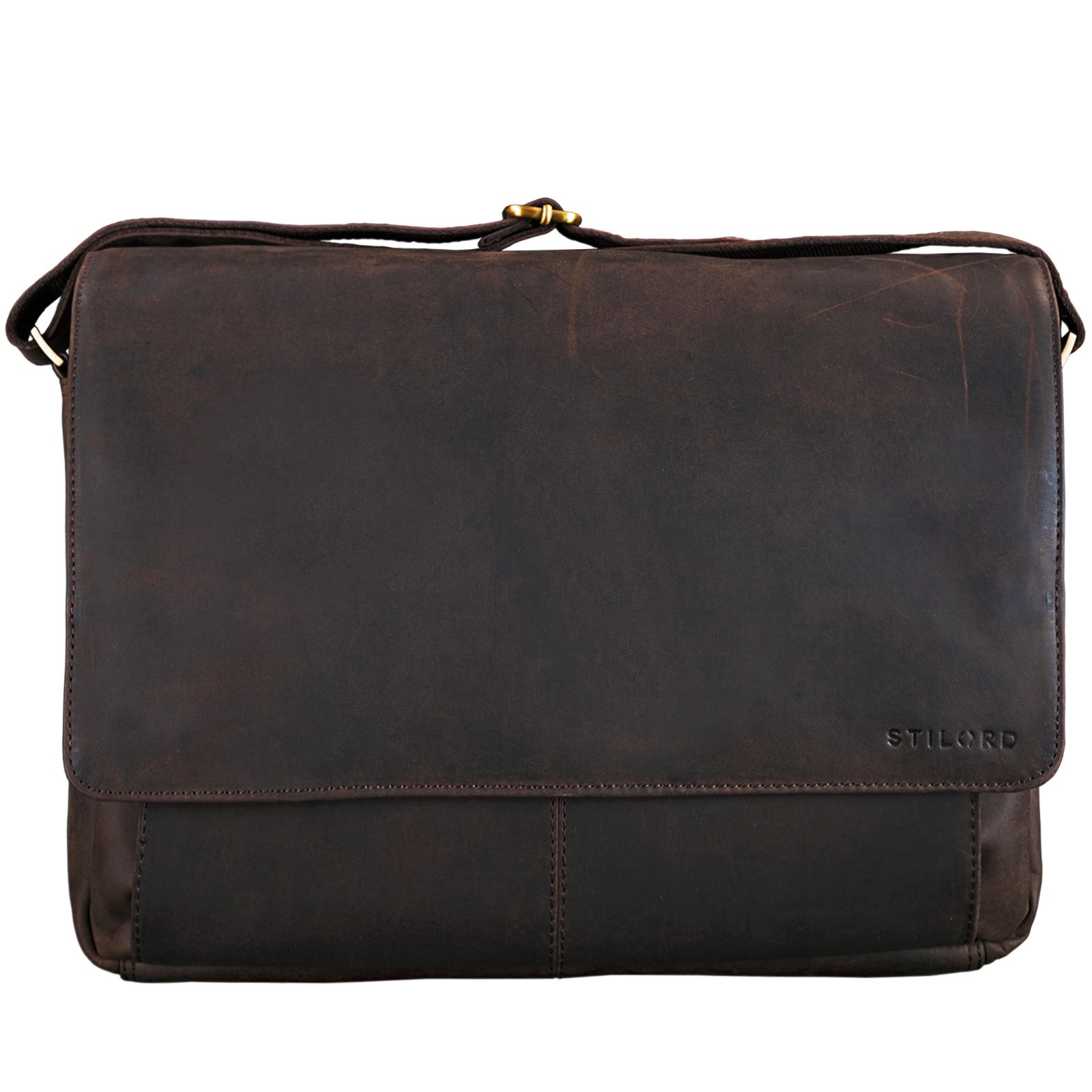 Bürotasche Leder dunkel - braun