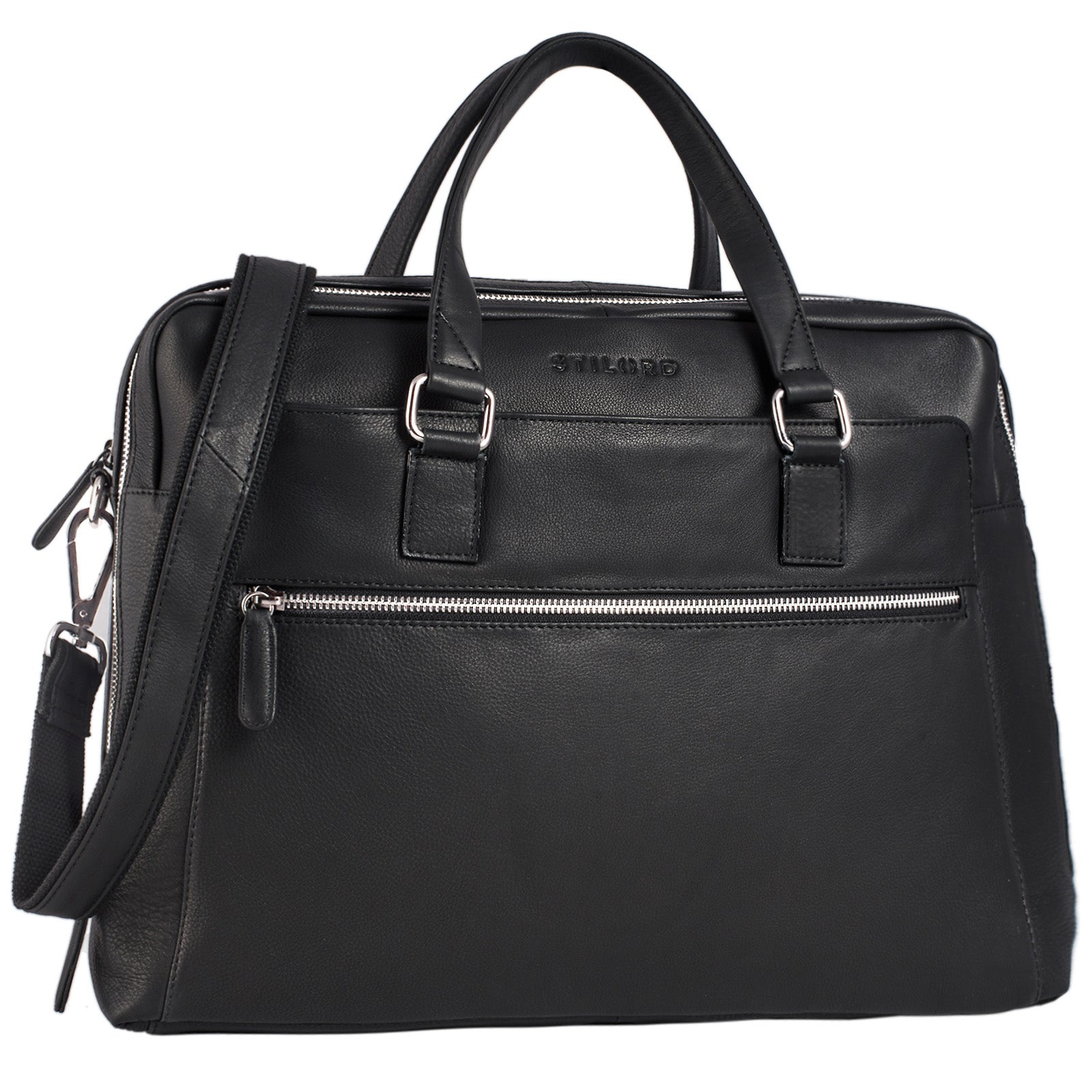 Bürotasche Leder schwarz elegant