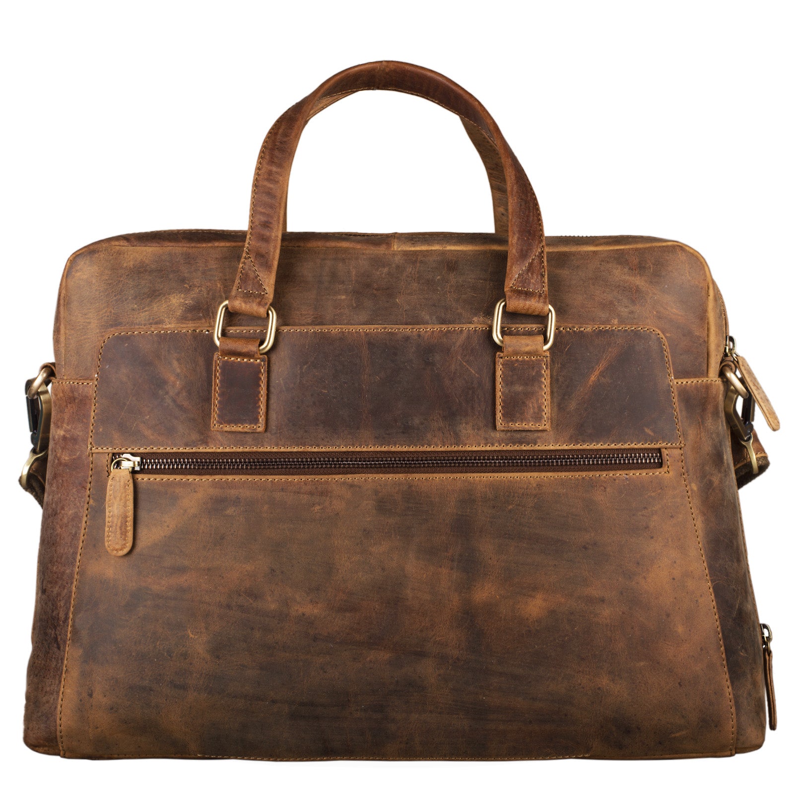Bürotasche Echtleder braun Vintage