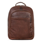 Mens Womens Backpack Echtleder Braun