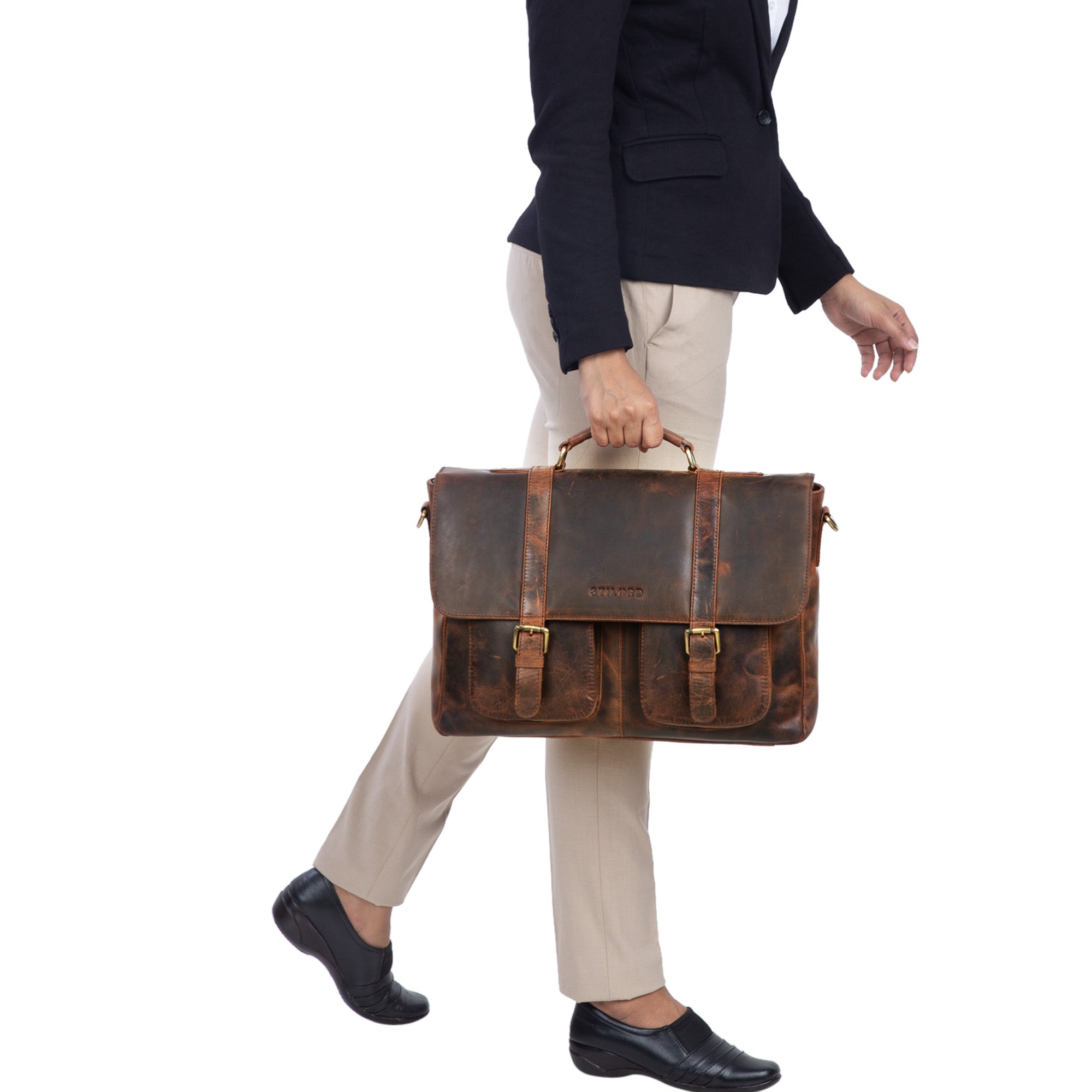 Vintage Leder Businesstasche für Frauen