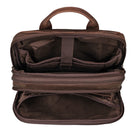 Arbeitsrucksack Leder Braun mit vielen Fächern