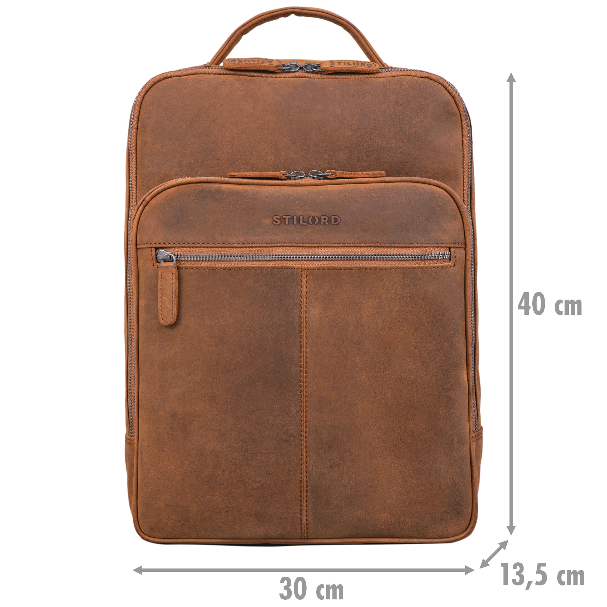 Vintage Rucksack echtes Leder braun