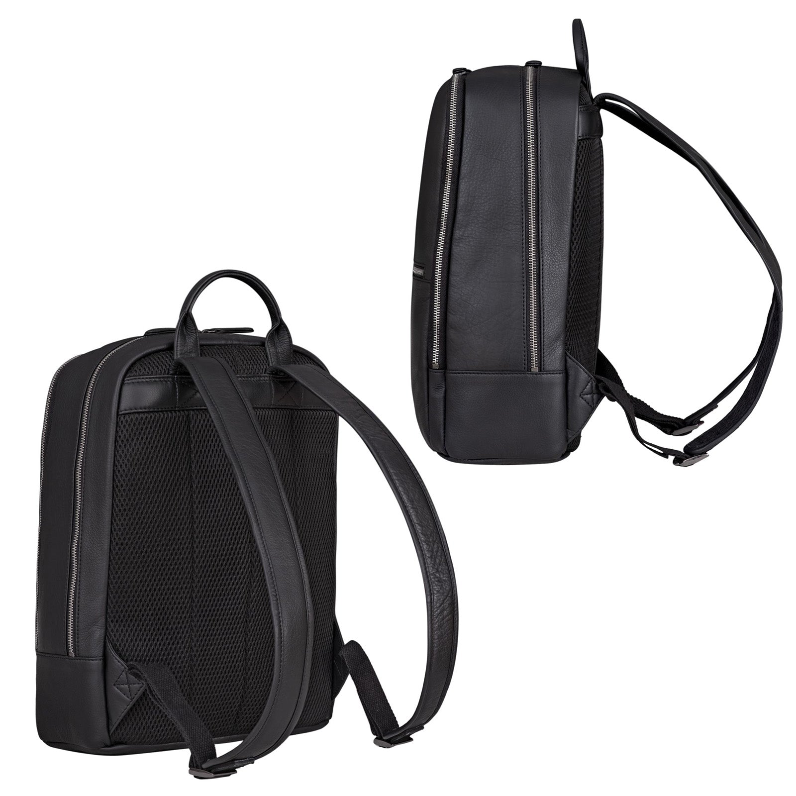 Daypack Schwarz Echtleder