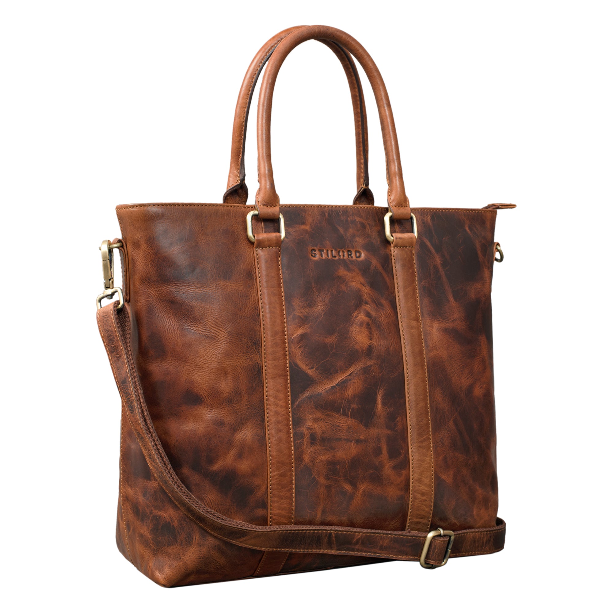 Braune Shopper Tasche Damen Leder