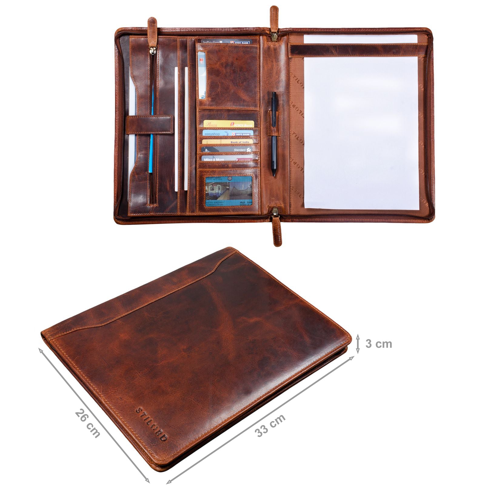 Hochwertige Business Ledermappe Vintage
