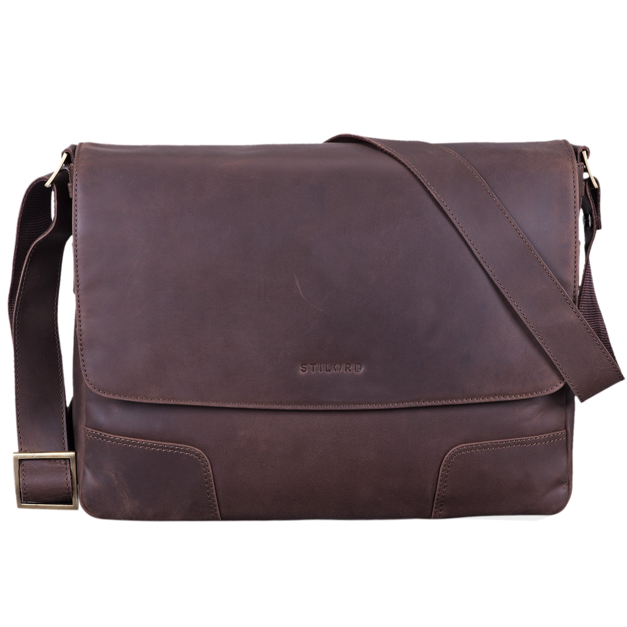 Vintage Leder Businesstasche braun