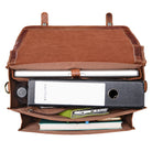 Lehrertasche Leder Vintage cognac-braun