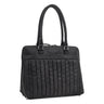 Leder business freizeit tasche schwarz