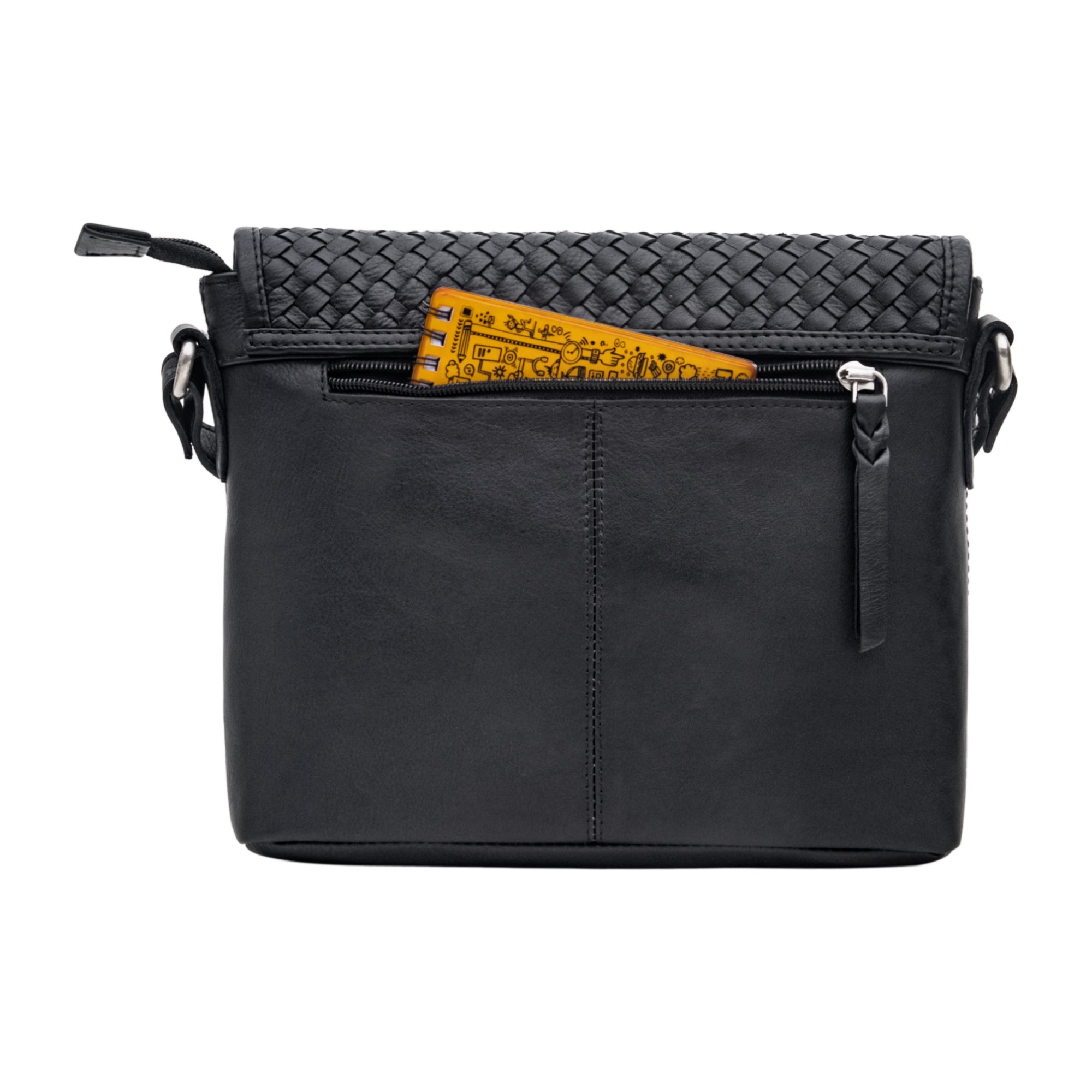 Kleine Leder Handtasche Damen schwarz