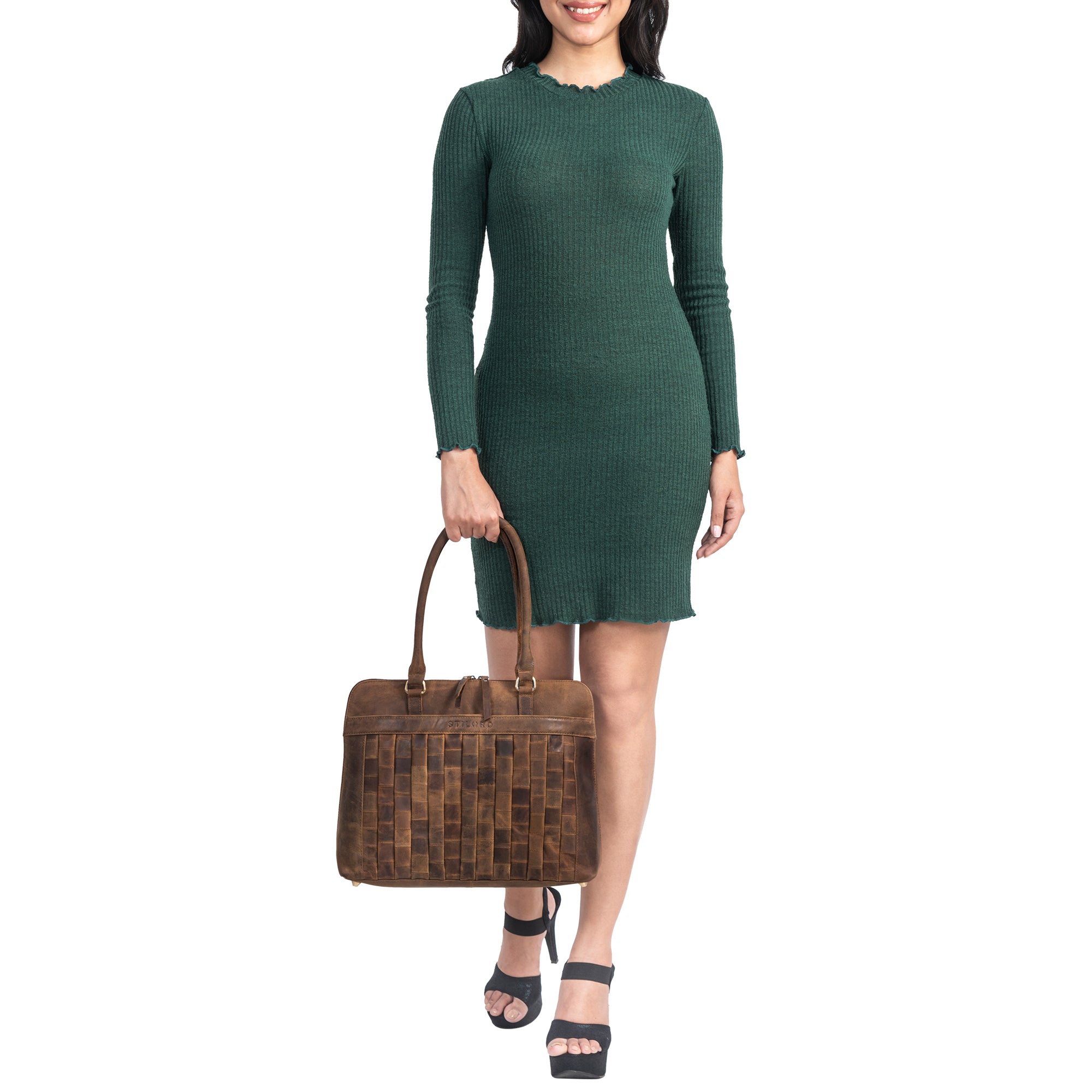Echtleder Abendtasche Damen groß