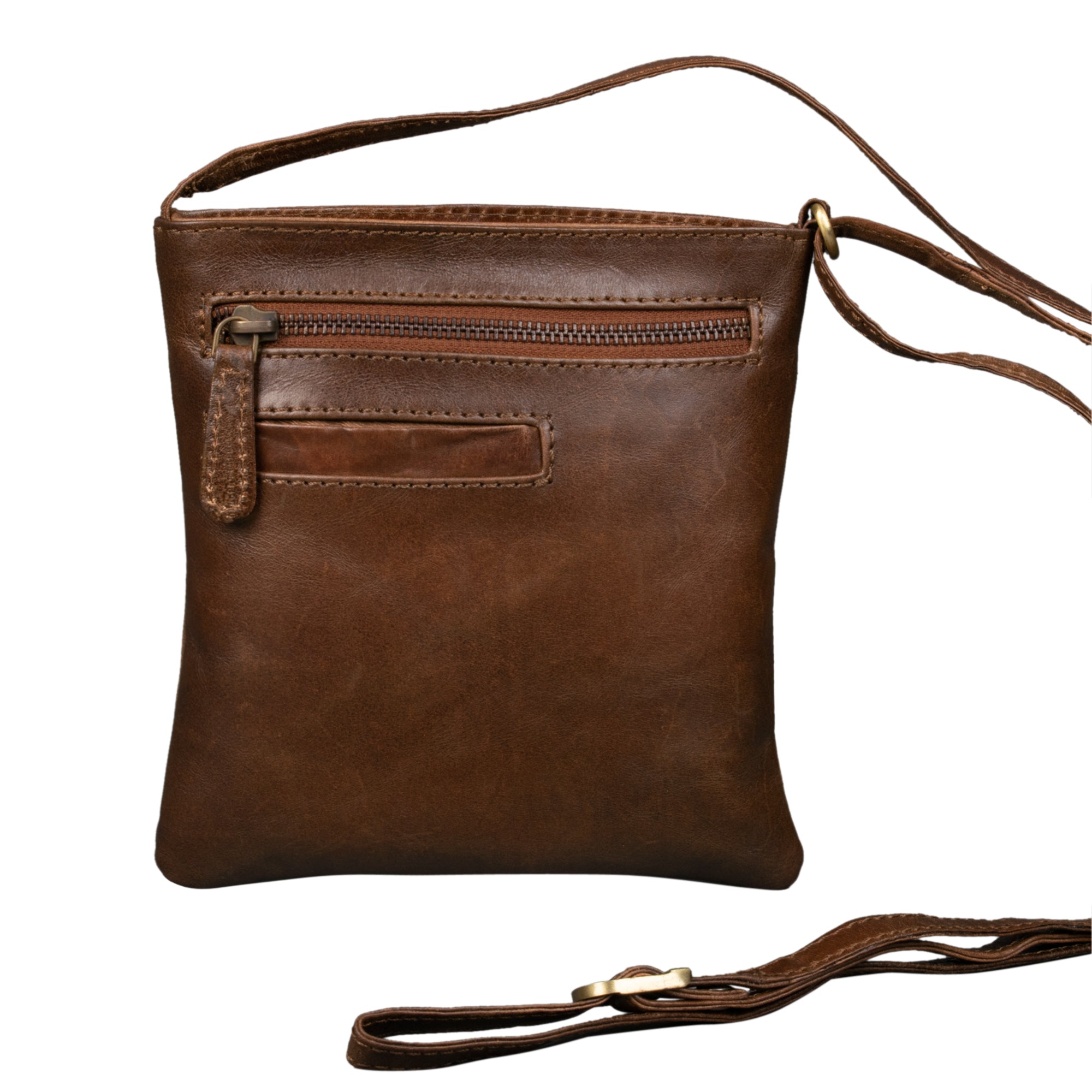 Lederhandtasche Vintage cognac braun