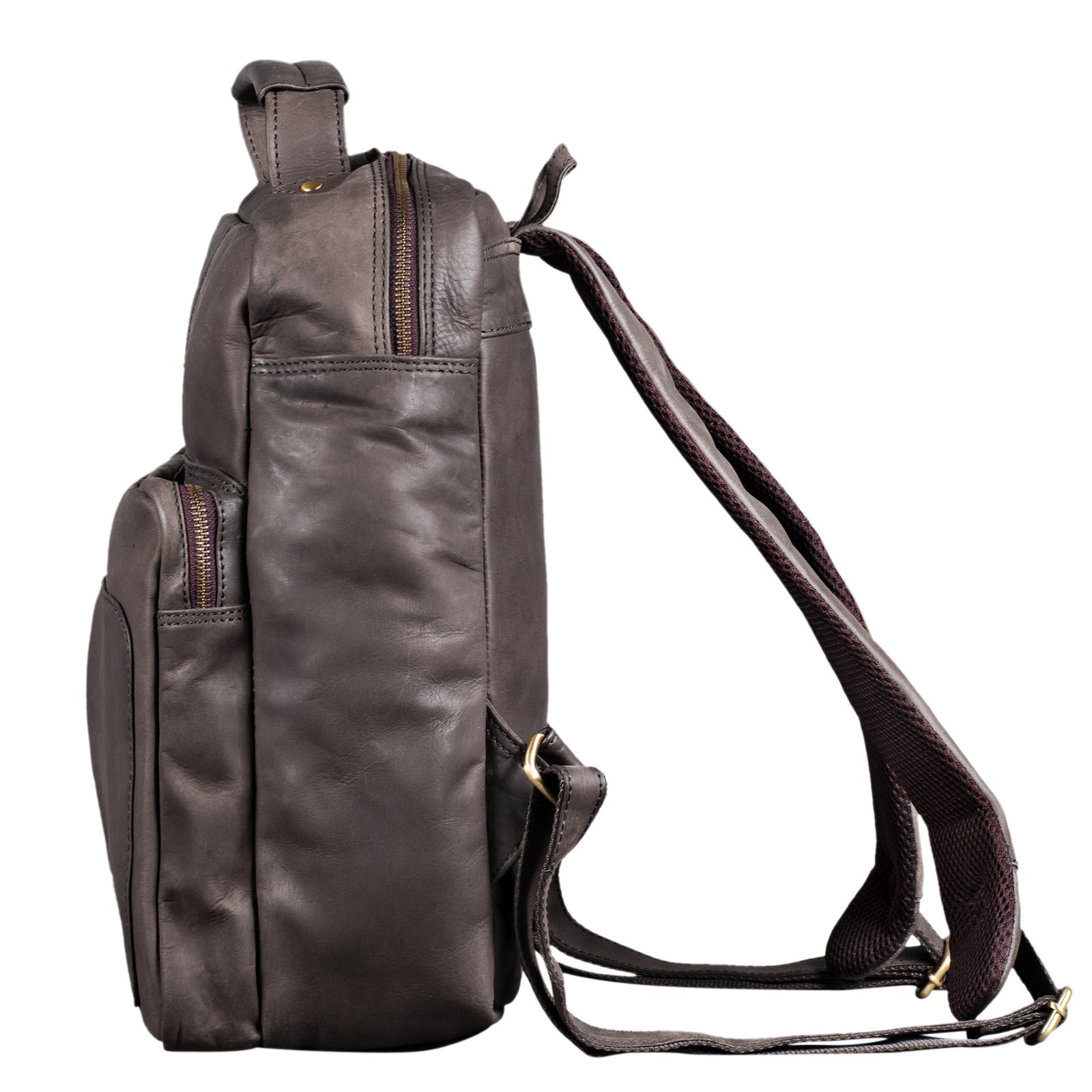 Lederrucksack Damen Vintage braun
