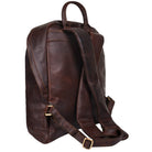 Daypack Rucksack Leder dunkel braun