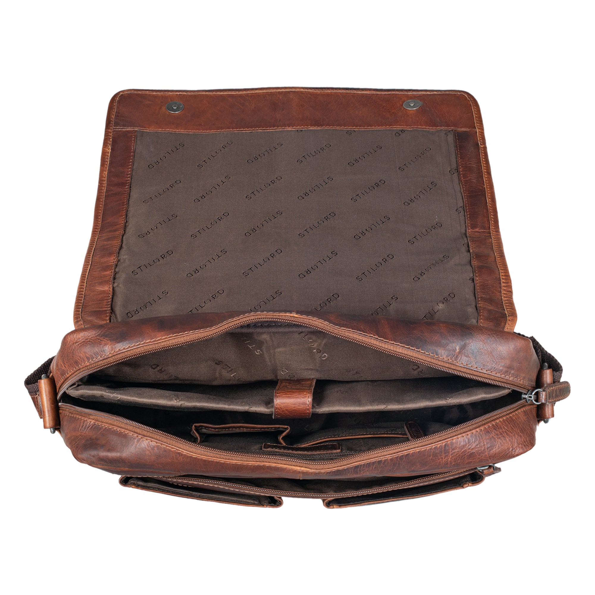 Schulter Laptoptasche Leder braun