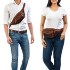 Unisex Lederbauchtasche 