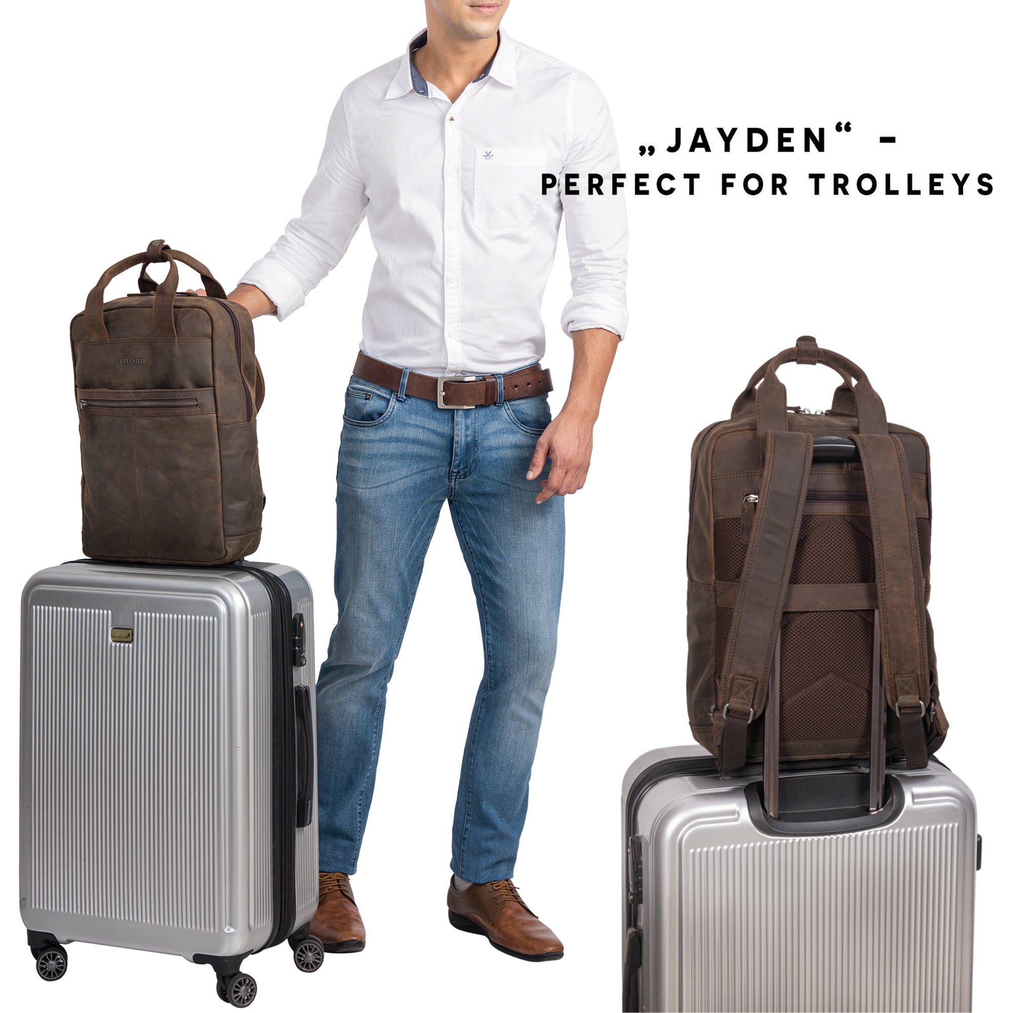 Großer Laptoprucksack Trolleyhalter
