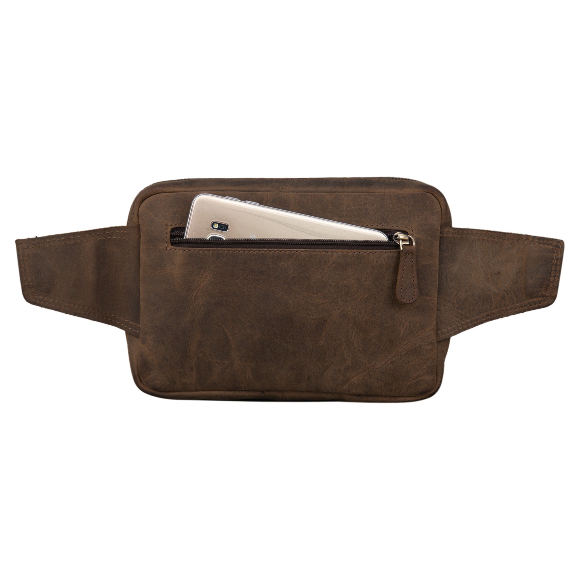 Gürteltasche Echtes Leder braun