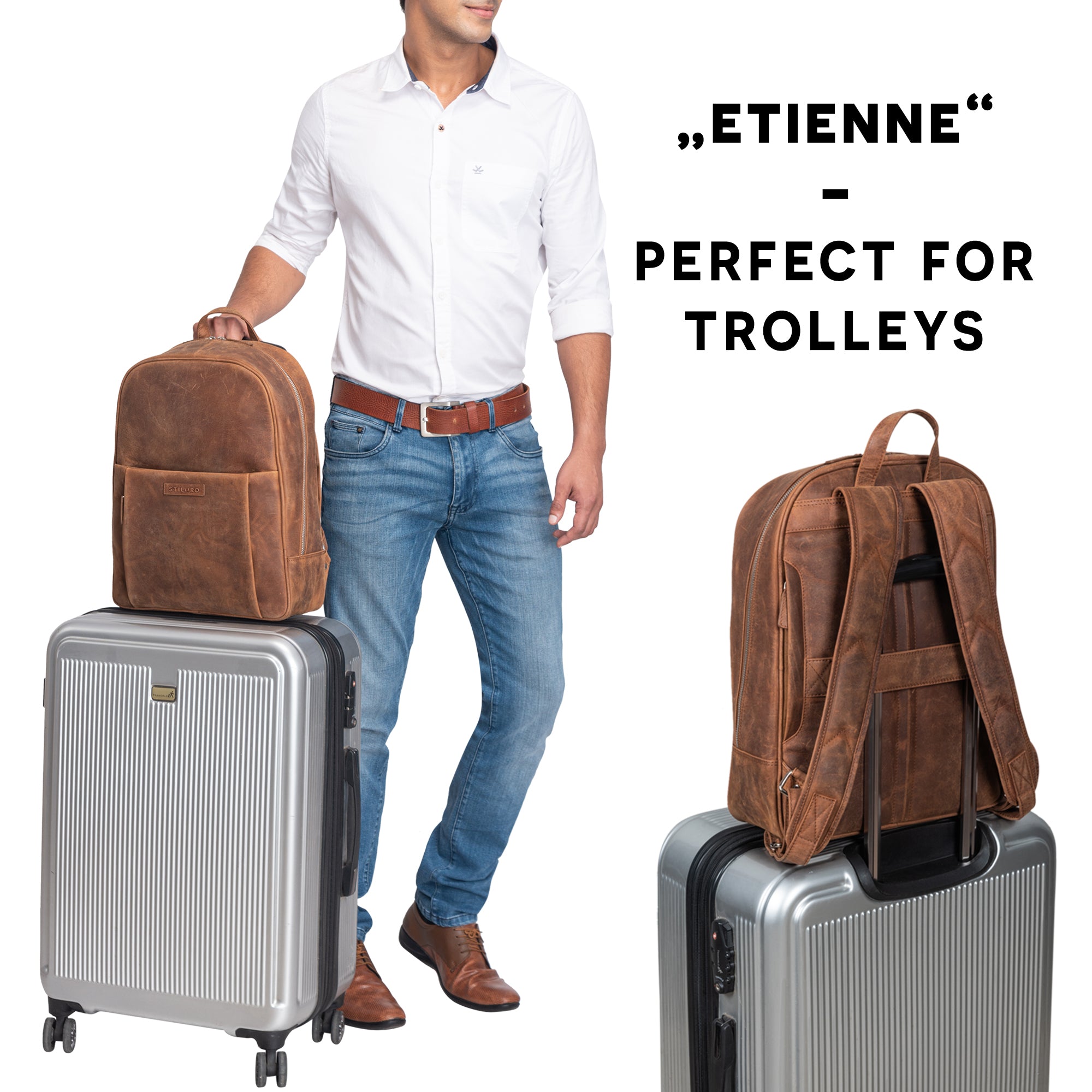 Laptop Rucksack Echtleder