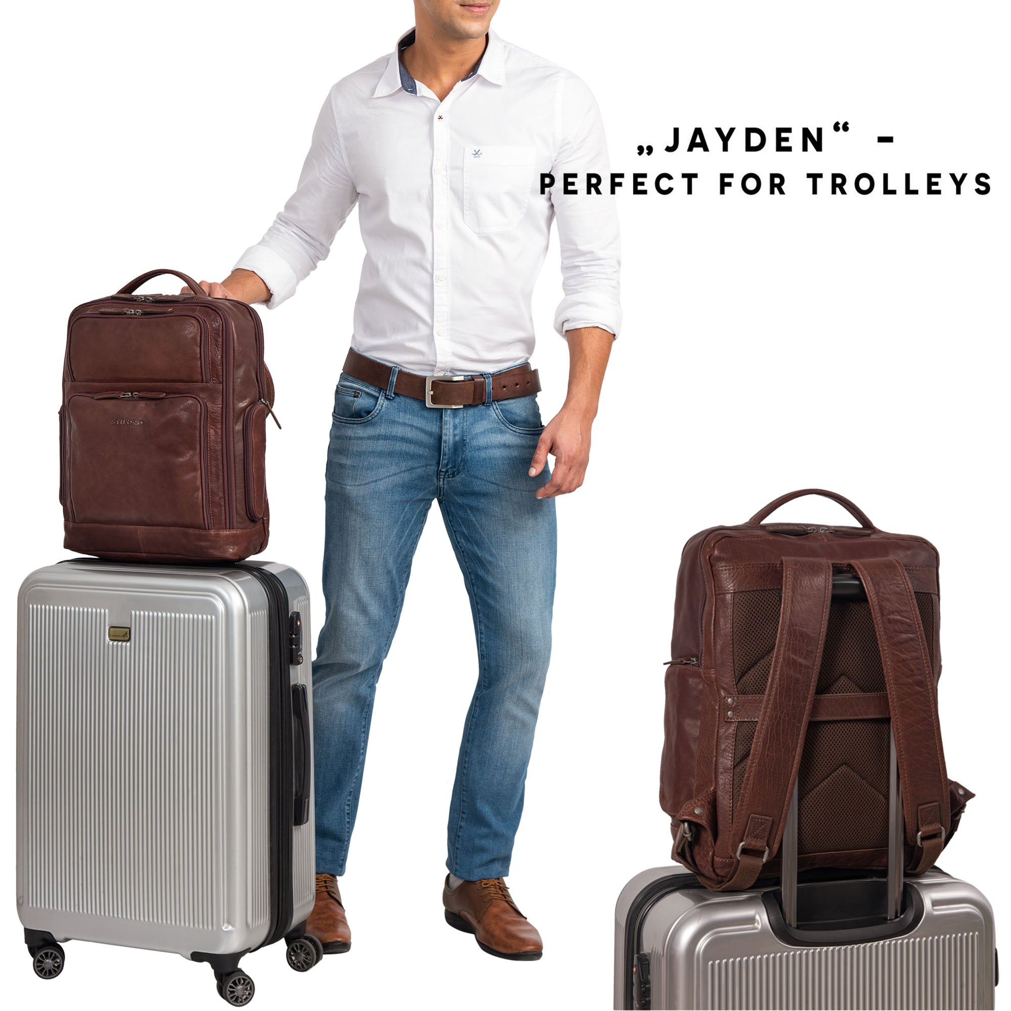 Reise Rucksack Business Leder