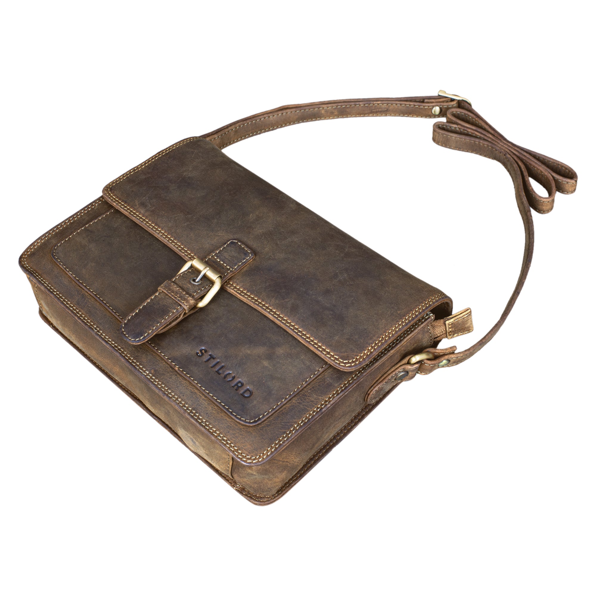 Kleine Umhängetasche Leder Vintage