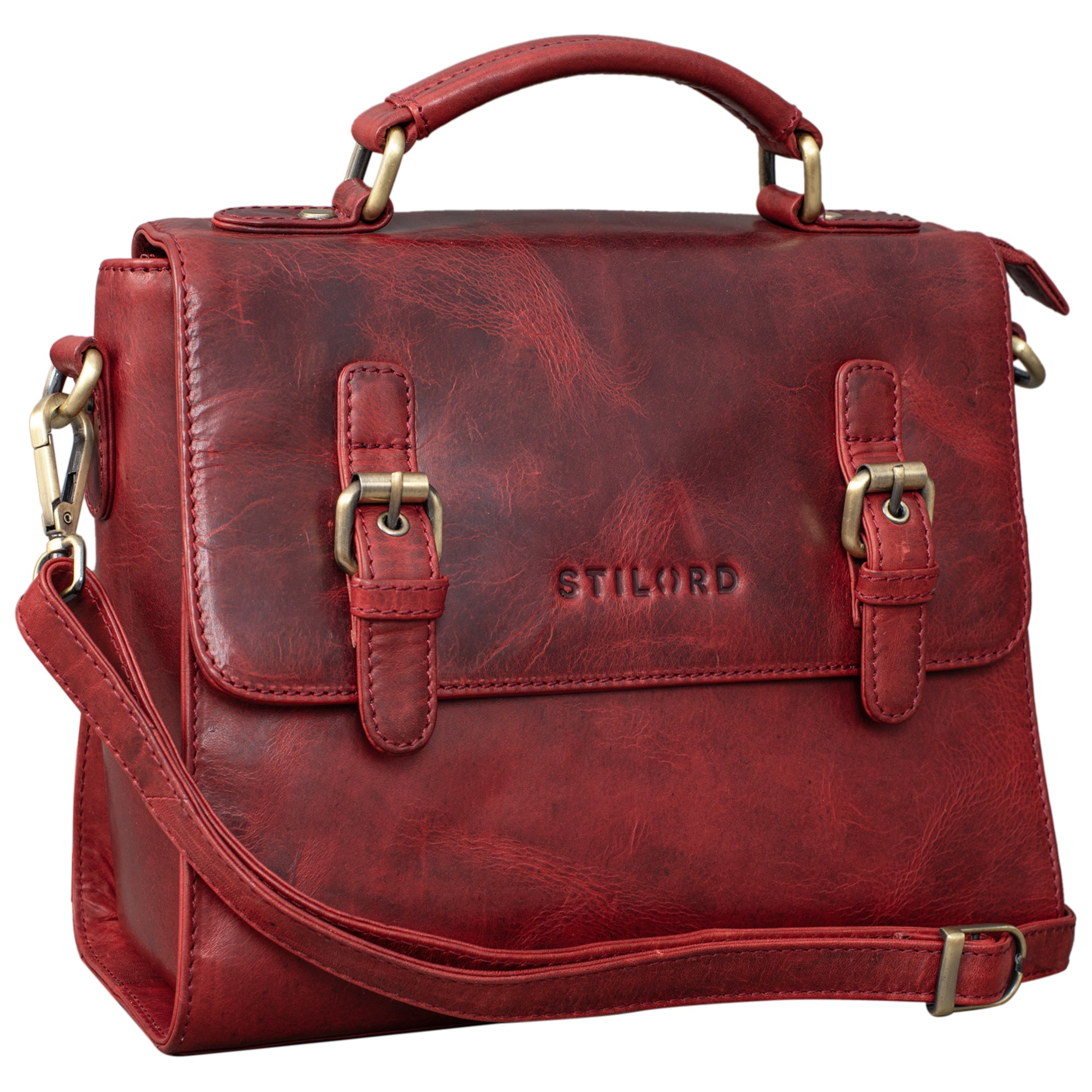 Messenger Bag Leder rot