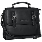 Kleine Leder Damen Handtasche schwarz