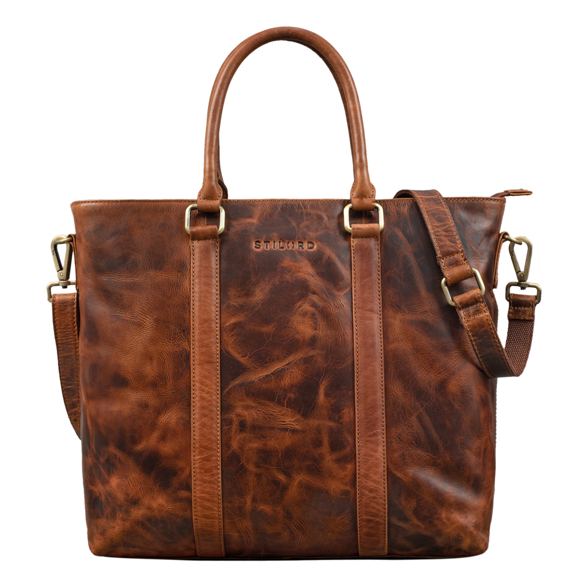 Leder Handtasche Gross braun