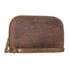 Clutch Geldbörse Leder Braun