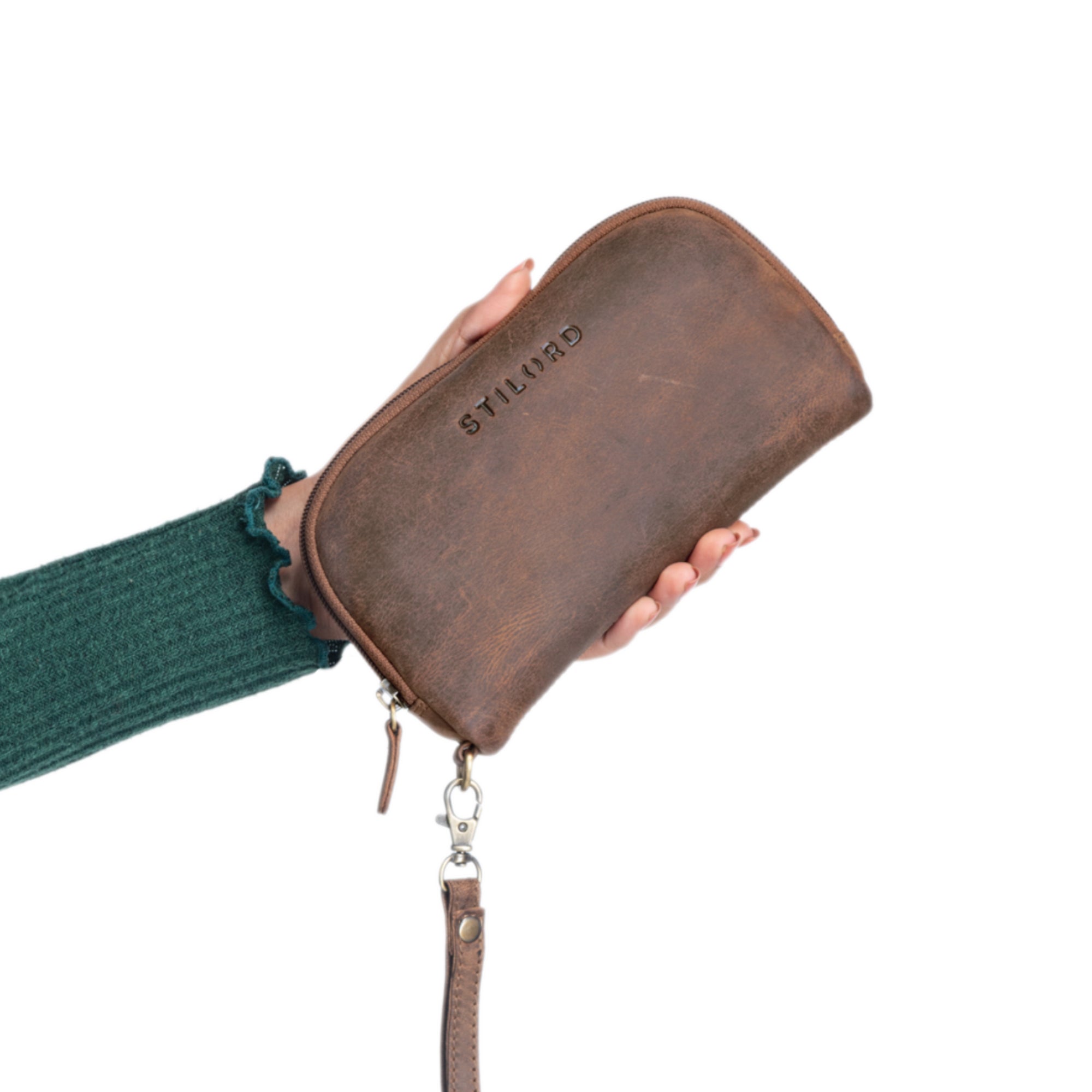 Handtäschchen Damen Braun Vintage