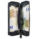 Geldbörse Vintage Leder schwarz