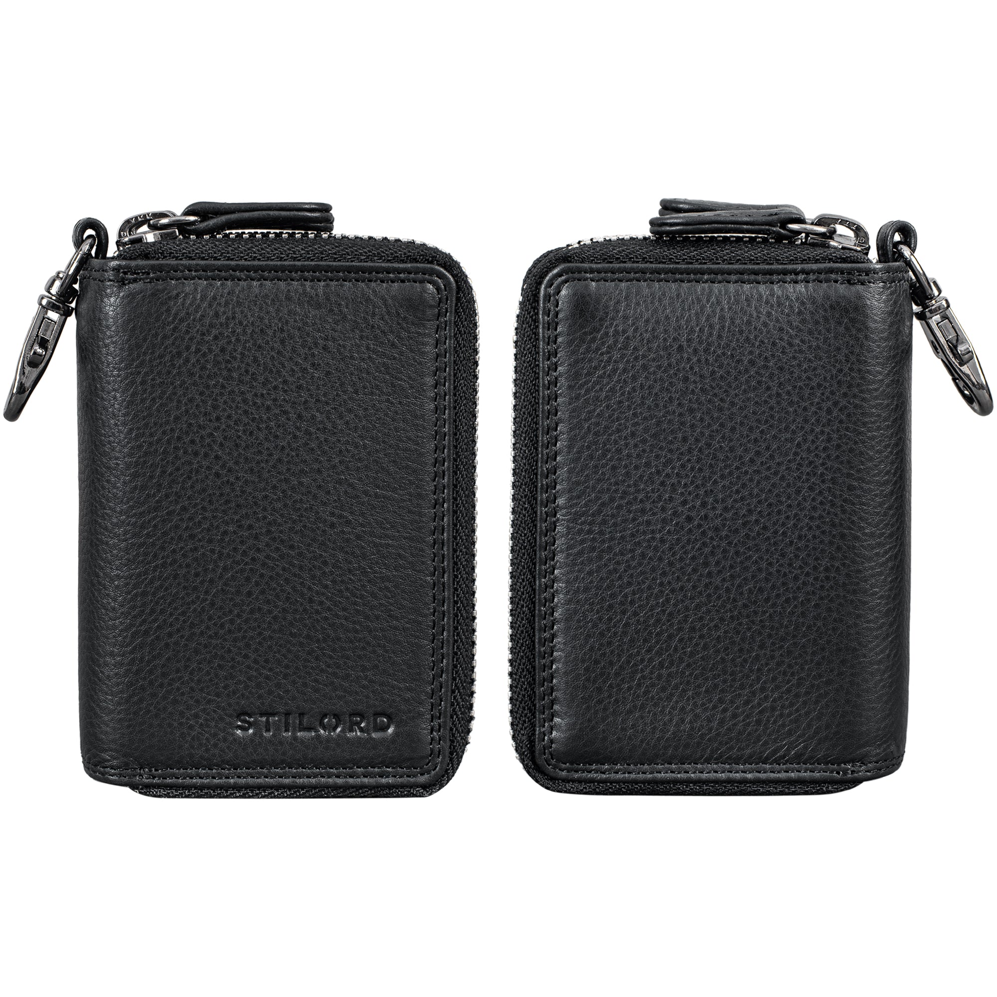 Schwarze Key Wallet Leder