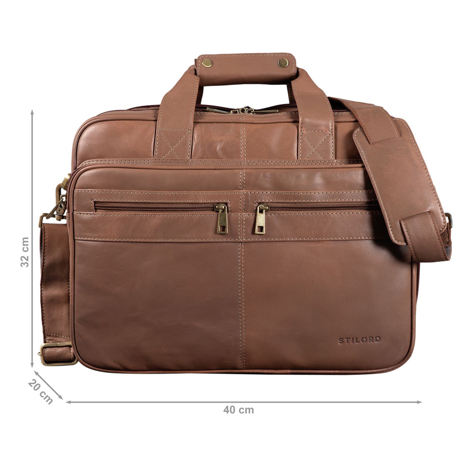 Ledertasche Aktentasche XXL braun