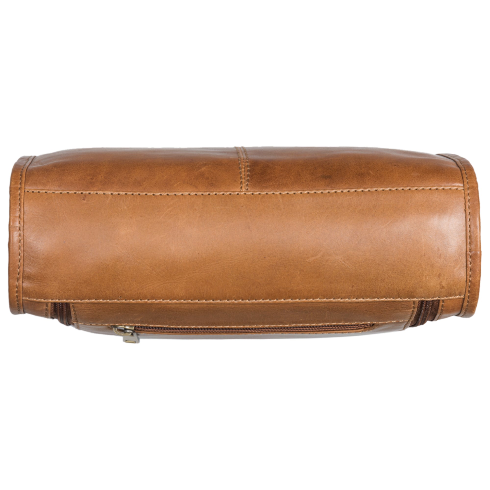 Waschtasche aus Echtem Leder Braun