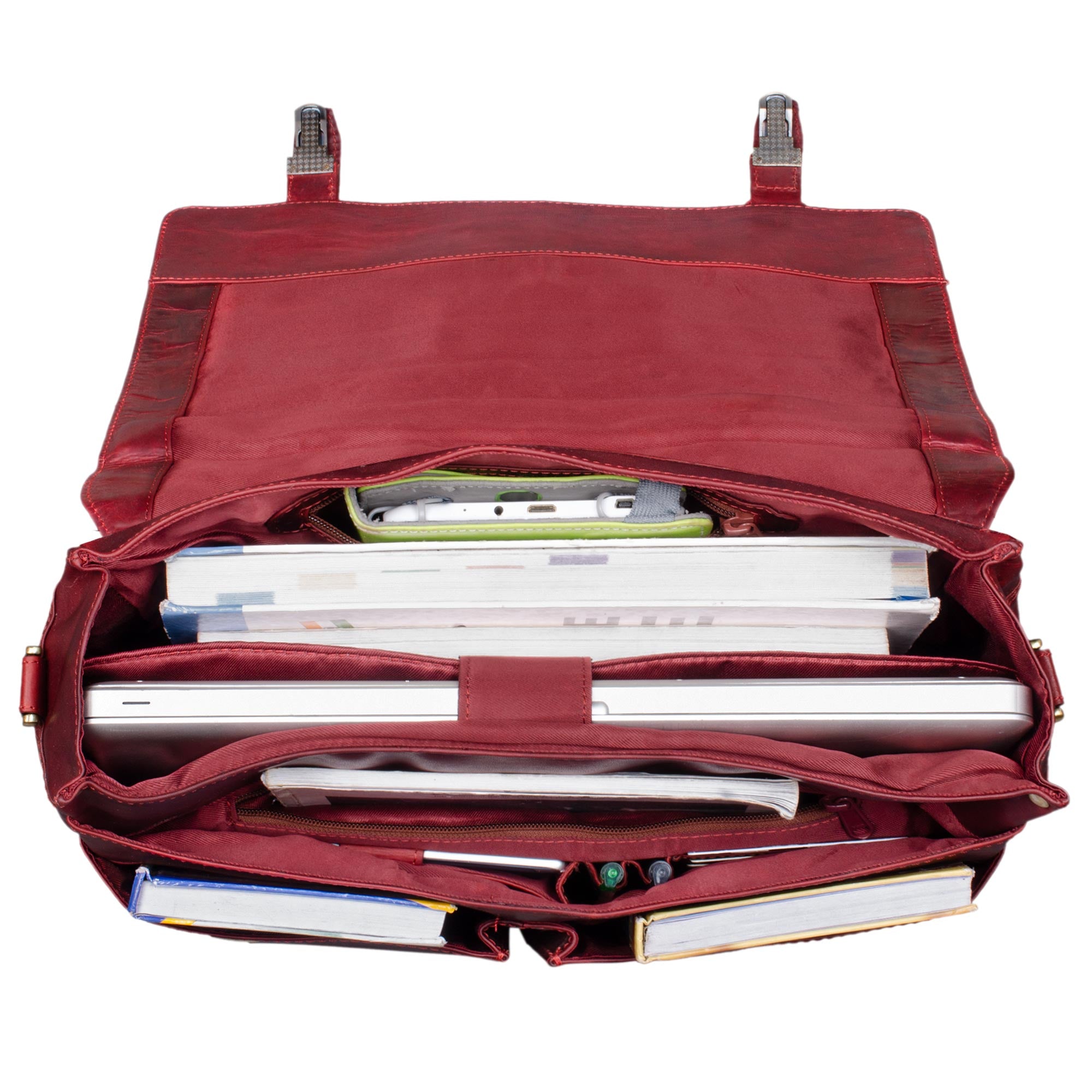 Aktentasche Ledertasche Vintage rot