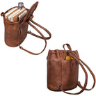 Rucksack vintage braun rindsleder